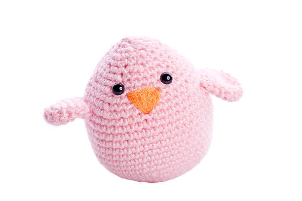 istock pink handmade stuffed animal chick 464624763