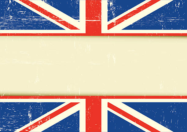 illustrazioni stock, clip art, cartoni animati e icone di tendenza di regno unito graffiato sfondo orizzontale - british flag dirty british culture flag