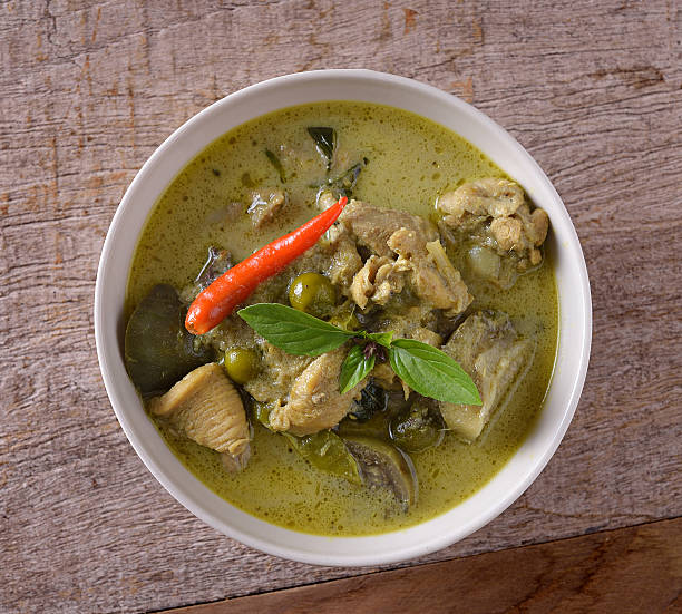 istock Green chicken Curry , Thai cuisine 464628288