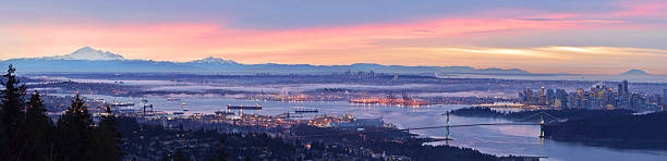 Vancouver Panoramic Cityscapes stock photo
