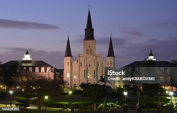 New Orleans Main Square Stock Photo - Download Image Now - Andrew Jackson - US President, Architecture, Basilica