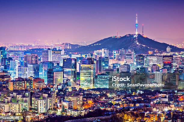 Seoul Skyline Stock Photo - Download Image Now - Seoul, South Korea, Korea