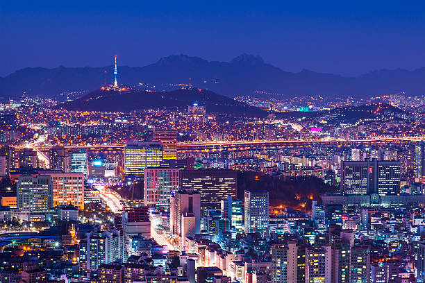 istock View of Seoul from above at night 464629443
