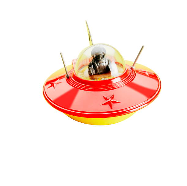 istock Spaceman in Flying Saucer 464630970