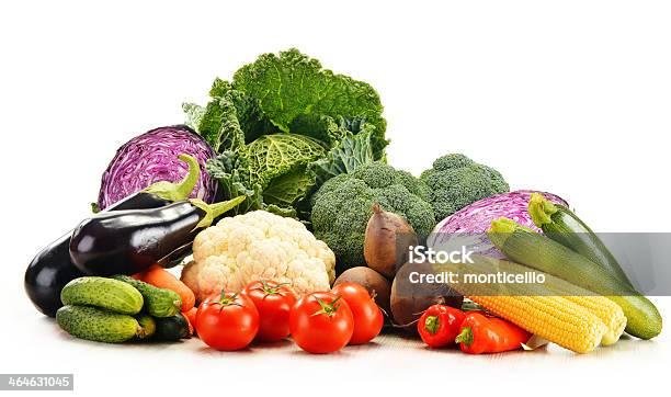 Composition With Variety Of Fresh Raw Organic Vegetables Stock Photo - Download Image Now