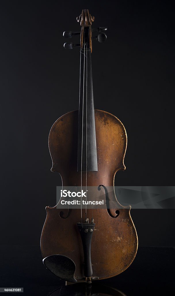 Antique Broken Violin very old broken violin on black background Violin Stock Photo