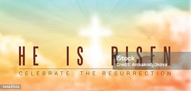 Pasqua Cristiana Motivazione Resurrezione - Immagini vettoriali stock e altre immagini di Pasqua - Pasqua, Religioni e filosofie, Sfondi