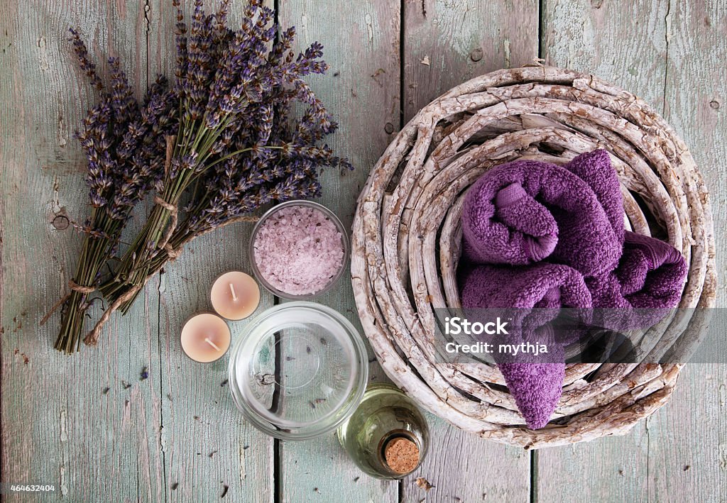 Spa-Ambiente - Lizenzfrei Lavendel Stock-Foto