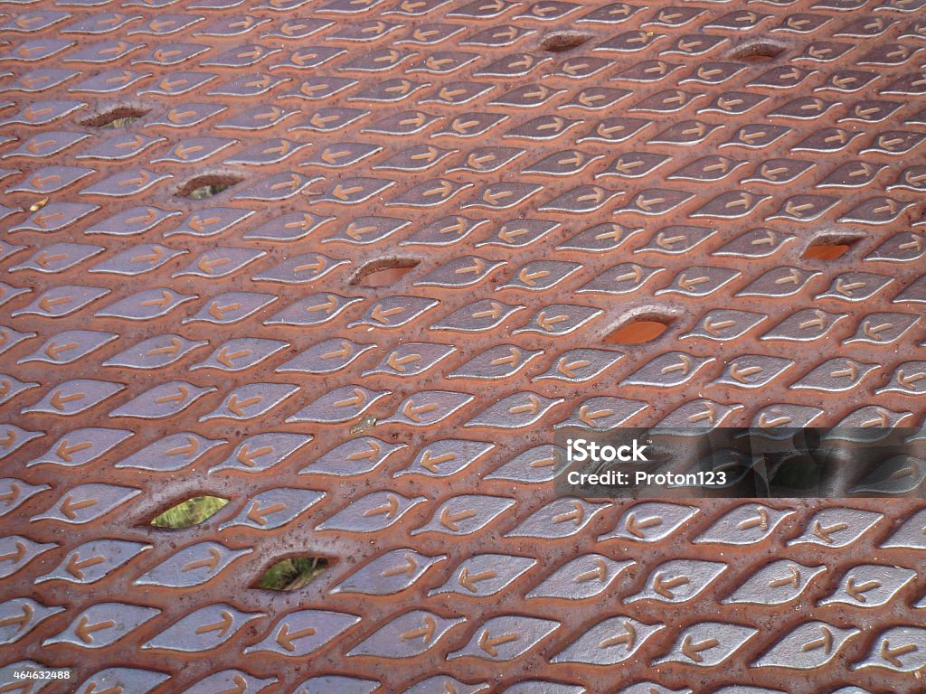 Metal plate Leaves-like rust steel floor metal plate 2015 Stock Photo