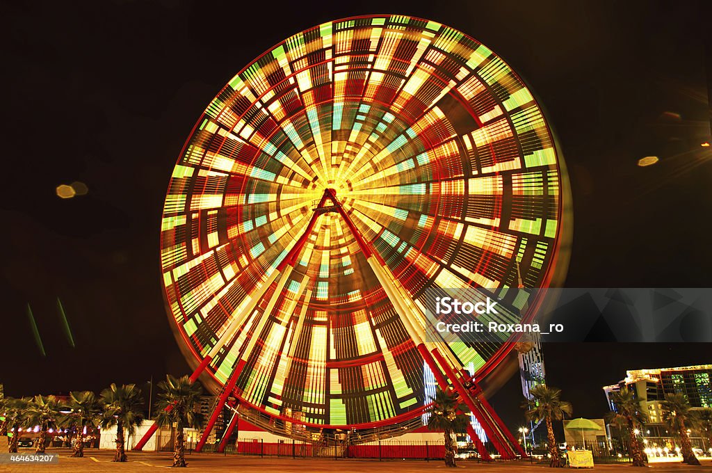 Ferris wheel Ferris wheel an night in Batumi, Georgia (long exposure) Activity Stock Photo