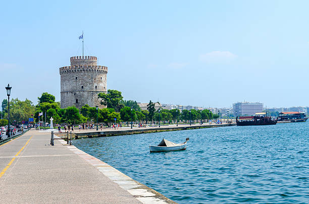 istock Greece, Thessaloniki, White Tower on the waterfront 464634932