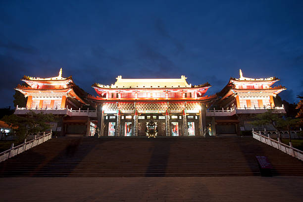 istock Wen Wu Temple at night, Sun Moon Lake, Taiwan 464639204