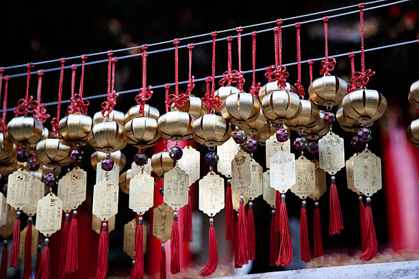 istock Zodiac wind chimes, Wen Wu Temple, Sun Moon Lake, Taiwan 464639272