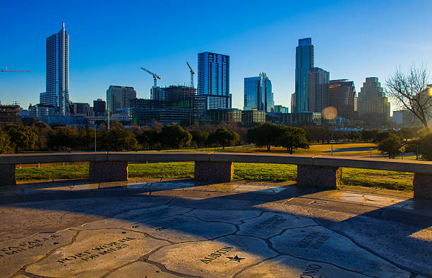 istock Butler Park overlooking Auditorium Shores Austin Downtown 464642726