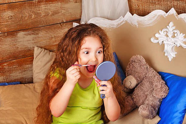 istock Girl with long curly hair 464642810