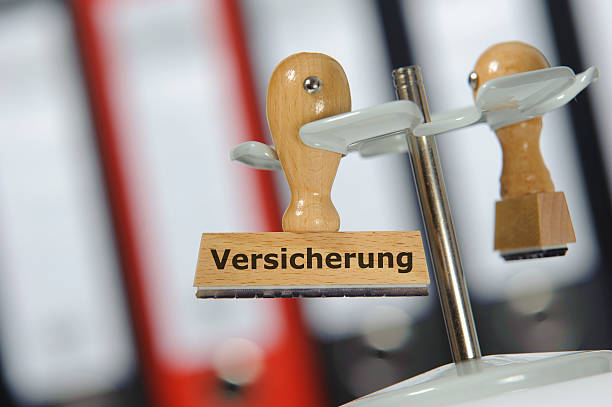 istock A stamp with the word Versicherung on it 464643607