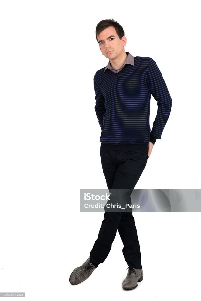 Handsome man doing different expressions in different sets of clothes Handsome man doing different expressions in different sets of clothes: Full length posing 2015 Stock Photo