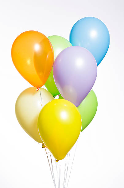 istock Colorful Balloons on White Background 464644560
