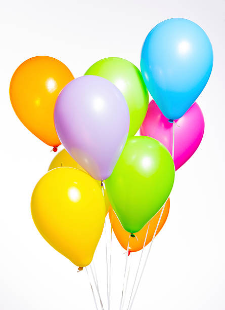 istock Colorful Balloons on White Background 464645246