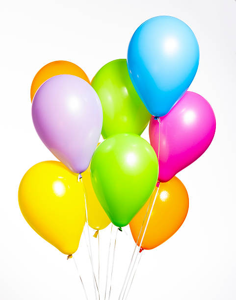 istock Colorful Balloons on White Background 464645252