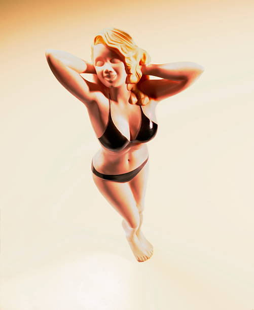 istock Woman Posing in Black Bikini 464646012