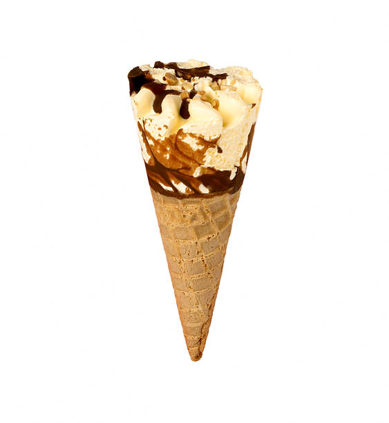 istock Chocolate and vanilla ice cream with biscuit 464647815
