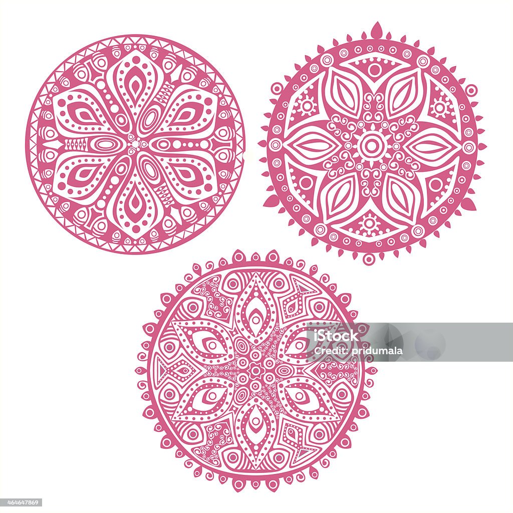 Set of cute circle ornament laces in pink, Set of cute circle ornament laces in pink, mandala. Vector version is in my portfolio.Set of cute circle ornament laces in pink, mandala. Vector version is in my portfolio. Abstract stock vector