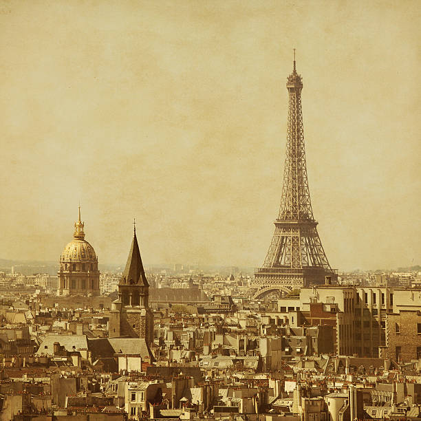 istock Old style photo of Eiffel Tower.Paris. 464650548