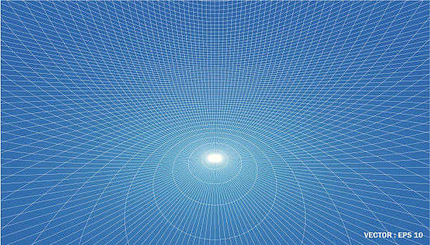 3d wireframe dari pusaran kontur - latitude longitude ilustrasi stok