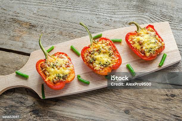 Stuffed Pepper With Meat Stock Photo - Download Image Now - Stuffed Pepper, Appetizer, Baked