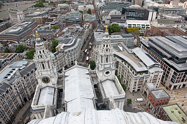 istock Above London with St Paul's Cathedral, UK 464654614
