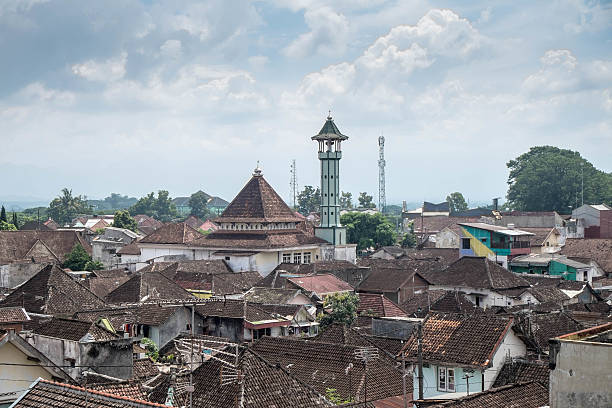 Rooftop view of Malang View from a rooftop in the city of Malang, East Java jawa timur stock pictures, royalty-free photos & images