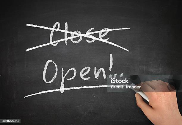 Open Stock Photo - Download Image Now - 2015, Accessibility, Chalkboard - Visual Aid