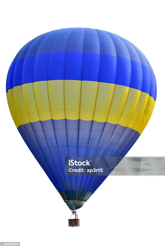 Hot air balloon isolated on white background. Soft focus 2015 Stock Photo