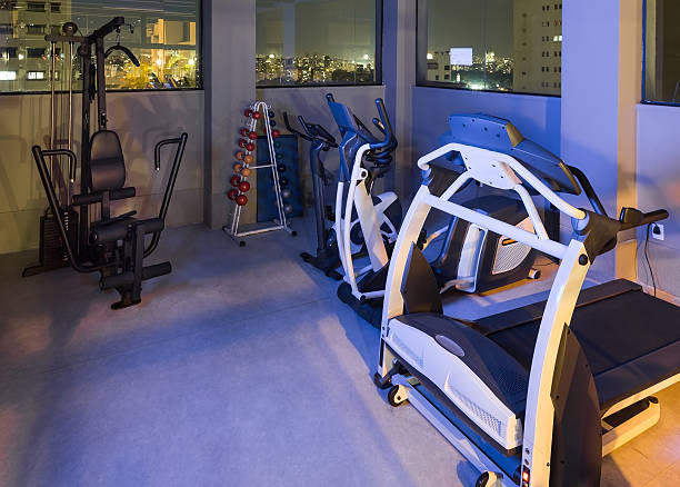 small gym stock photo