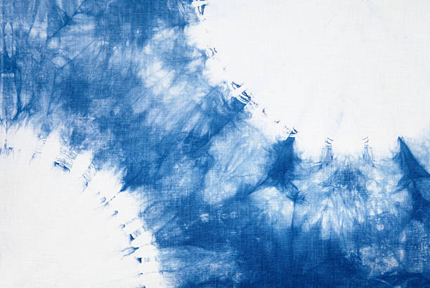 Close-up of blue tie-dyeing fabric stock photo