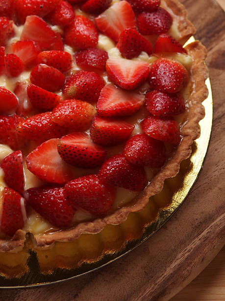 istock Strawberry tart pie, homemade bakery 464662086