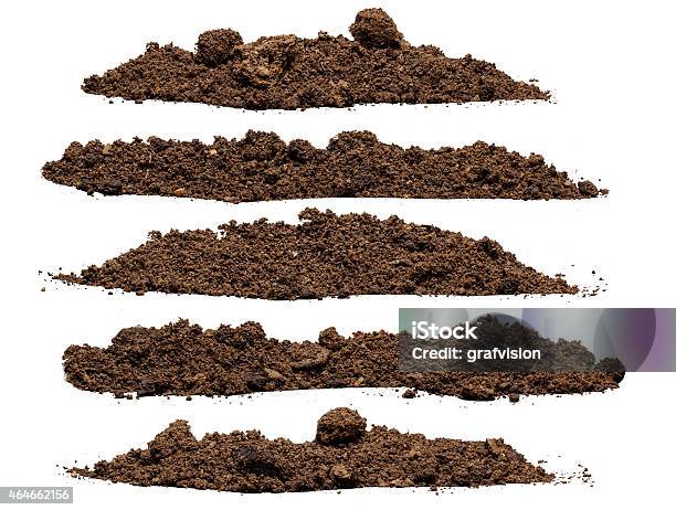 Set Pile Of Soil Stock Photo - Download Image Now - Dirt, Land, Heap