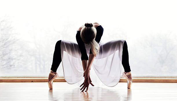 バレエダンサー - dancing ballet one person en pointe ストックフォトと画像