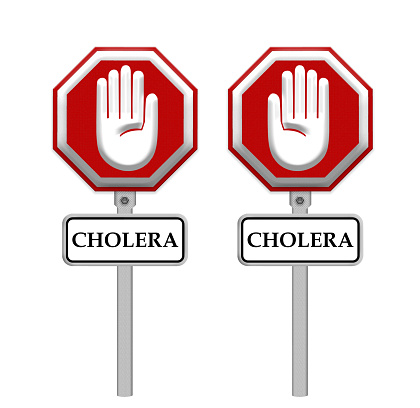 Stop Cholera sign - isolated