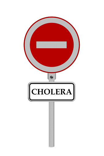 Stop Cholera sign - isolated