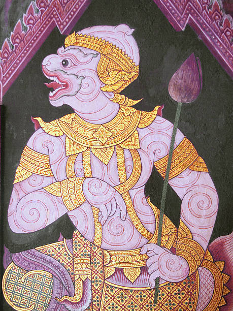 istock scene from the Ramakien in Wat Phra Kaew, Bangkok 464667136
