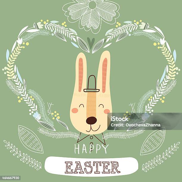 Funniest Easter Card In Vector Stock Illustration - Download Image Now - 2015, Animal, Computer Graphic