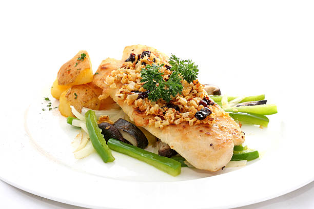 istock grill fillet fish and vegetables 464670814