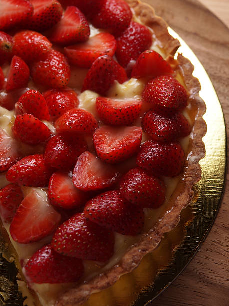 istock Strawberry tart pie, homemade bakery 464671162