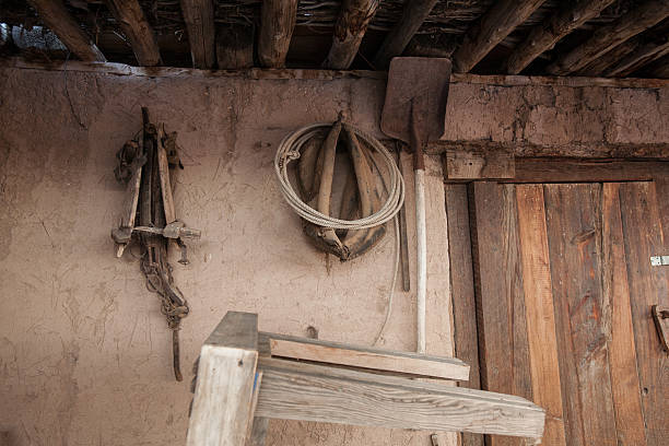 istock Antique horse collars hanging on the wall 464673050