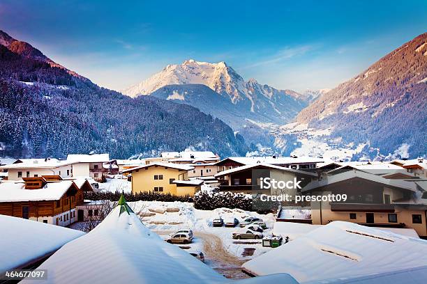 Mayrhofen Winter Resort In Austria Stock Photo - Download Image Now - Mayrhofen, Austria, European Alps