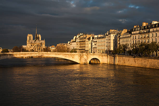 Notre-Dame Cathedral, Paris, France stock photo