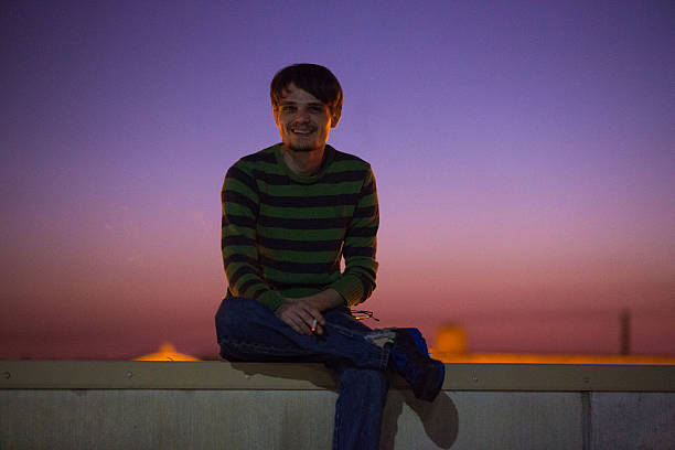 istock Downtown Night Portraits Young Man 464682738