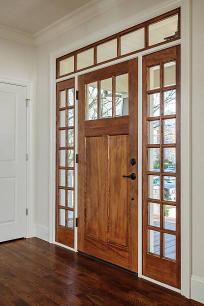 istock Interior shot of Wooden Front Door 464684831